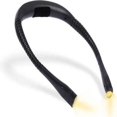 Neck LED Reading Light with 3 Color Modes, Adjustable Brightness & Flexible Gooseneck, 1000mAh Rechargeable USB Type-C Book Light for Bed Reading