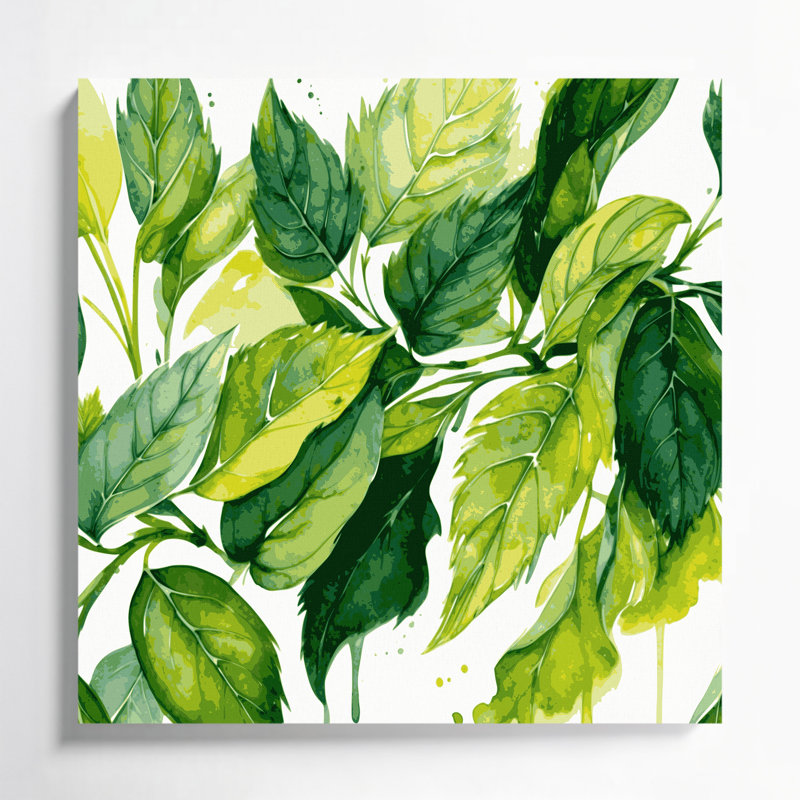 Art mural sur toile Botanical, H 12 po x l 12 po