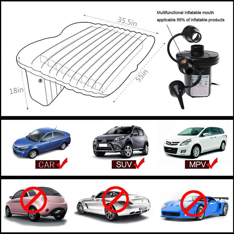53.5'' Air Mattress, Black