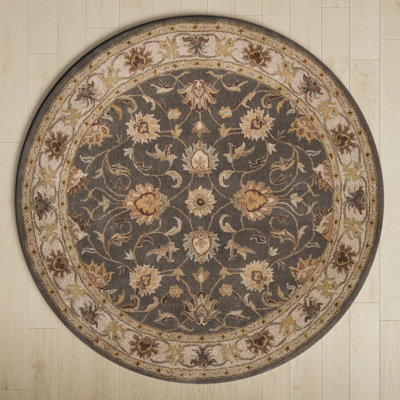Arden Charcoal Beige Yellow Hand-Tufted Wool Rug