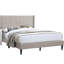 Lit plateforme contemporain: lit double tapissier en toile de jute-1463712401