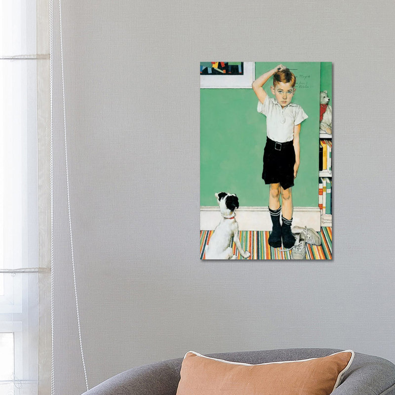 He's Going To Be Taller Than Dad - Wrapped Canvas Painting, 66.04 cm H x 45.72 cm W x 1.91 cm D