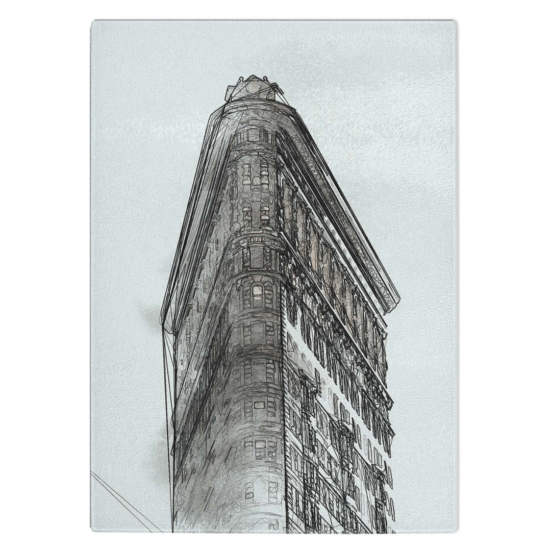 Glass Flatiron Building in New York City in Abstract Chopping Board