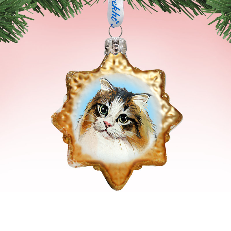 3'' Handmade Glass Holiday Shaped Ornament