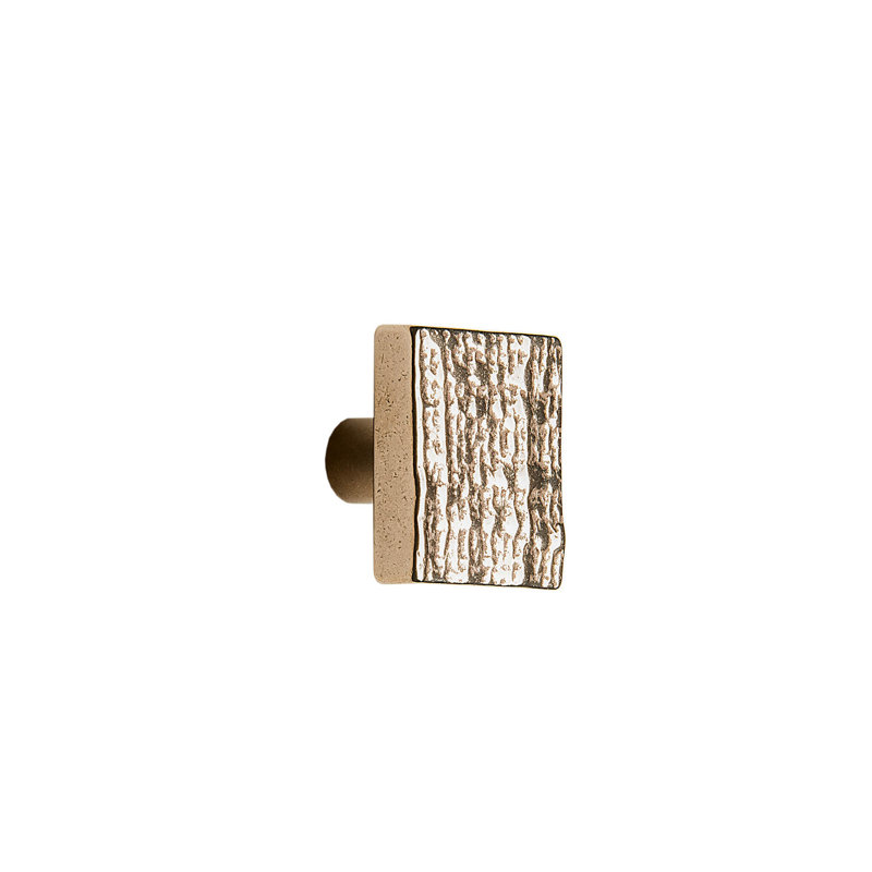 Edge Bronze Square Knob, Silicon Bronze Medium