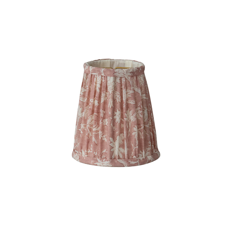 Mini abat-jour floral en coton plissé