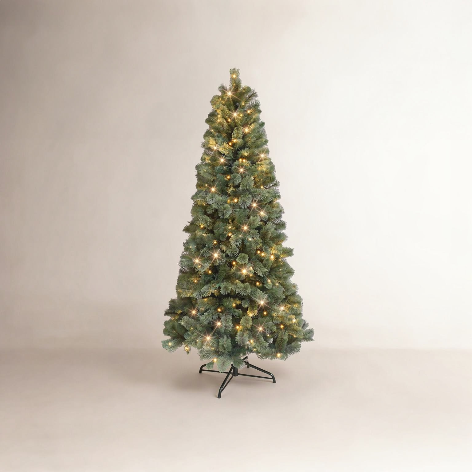 Artificial Pine Christmas Tree with Color & Clear Lights, 7.5 Ft, Pre-Lit