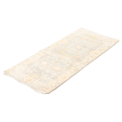 One-of-a-Kind 2'7" X 5'11" New Age Runner Wool Area Rug in Cream
