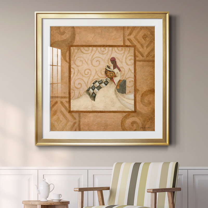«A Mother's Love» - peinture encadrée, Papier encadré doré, H 34,5 po x l 34,5 po x P 1,5 po