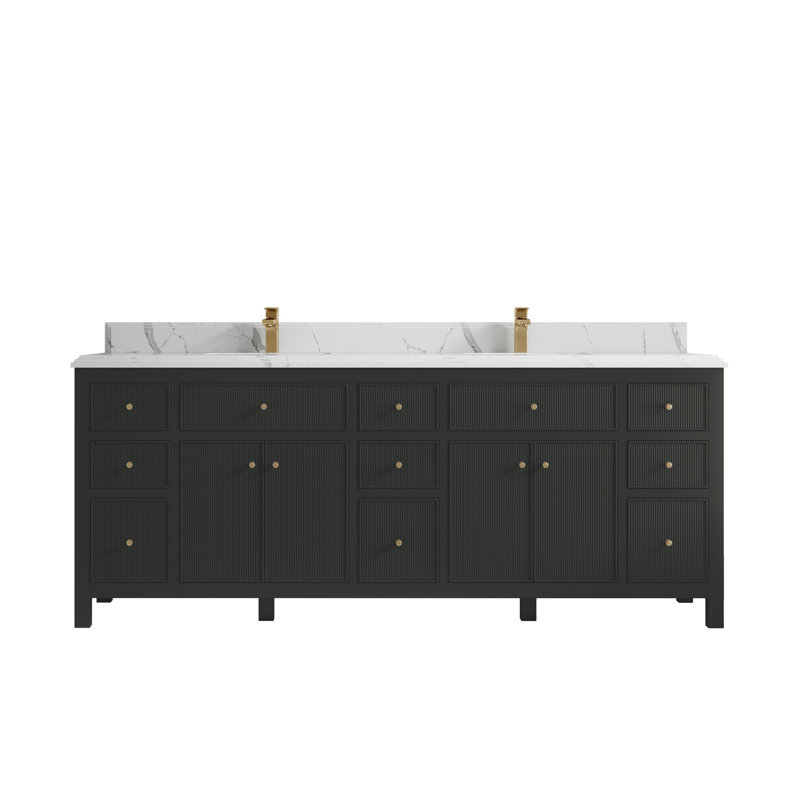 Sonoma X P 22 po De salle de bain double Quartz, Calacatta Laza