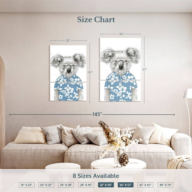 Brampt Summer Koala, 50'' H x 32'' W