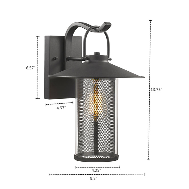 Dudek Wall Light, Textured Black