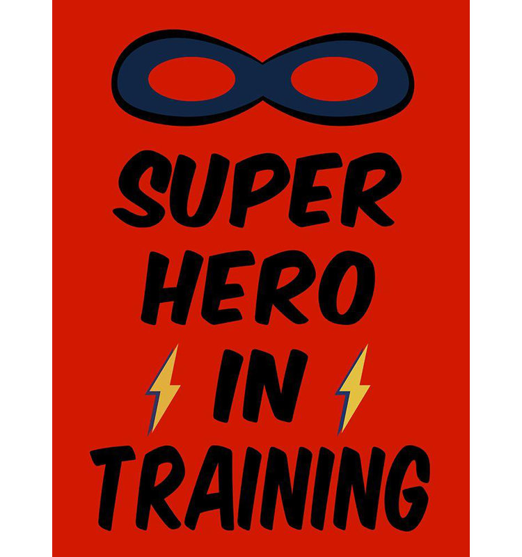 Trinx SD Graphics Studio Gallery Wrapped Canvas Art Titled: Super Hero in Training 9977CA, 24" H x 19" W