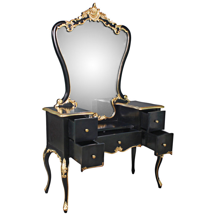 Design Toscano Rococo Isabella Vanity with Mirror | Wayfair