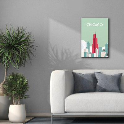 'Chicago' by Omar Escalante, Canvas Wall Art