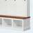 Farmhouse Arched Hall Tree with Hidden Storage, Entryway Bench Organizer with Hooks and Shoe Storage-129238570
