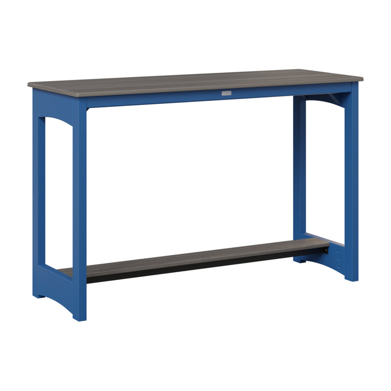 Table de bar Berlin Gardens, 38.5" H x 60" W x 22" D, Bleu pacifique, Gris côtier