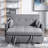 Rainell 55.12'' Linen Square Arm-2075287664