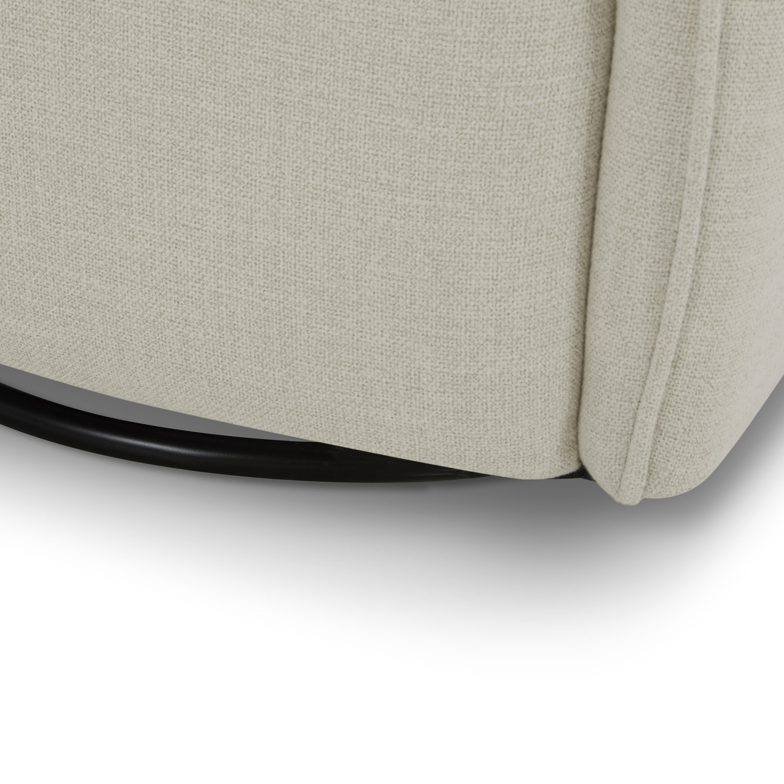 Caines Linen Swivel Barrel Chair, Effie Linen Performance Linen