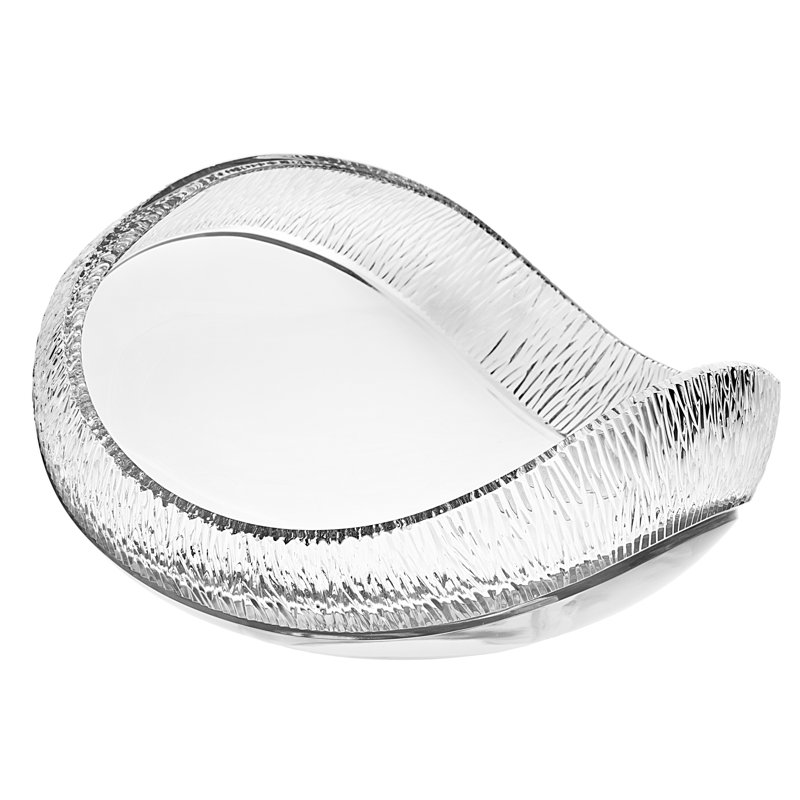 Illusion Clear Handcrafted Glass Centerpiece Bowl
