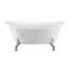 Baignoire de trempage sur pattes 67 "avec drain, pattes et plateau en bambou 67" Streamline-1576153815-1576153816