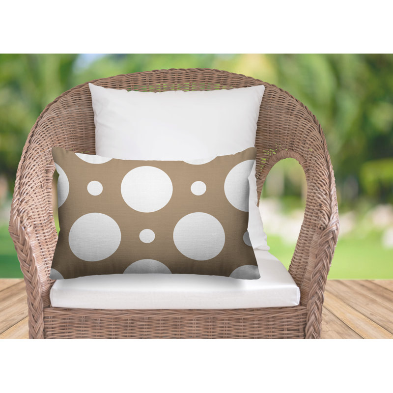 Housse et insert de coussin rectangulaire d'extérieur Fisk, Latte