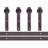 Classic Bronze Steel Double Door Barn Door Hardware Kit Standard Double
