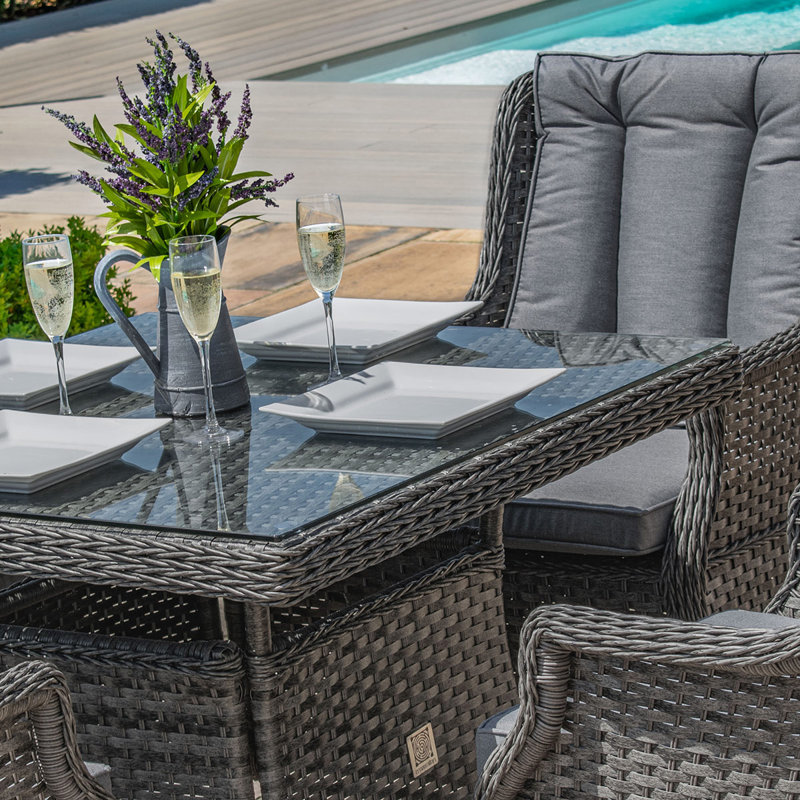 Mitcheldean 4 Seat Square Rattan Dining Set