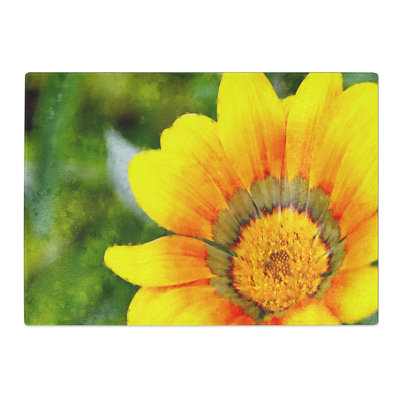 Bright Yellow Flower Painting Chopping Board