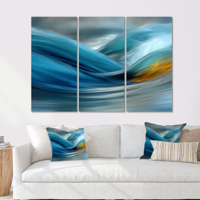 «Yellow Blue Wave», impression rythmique de rivière
