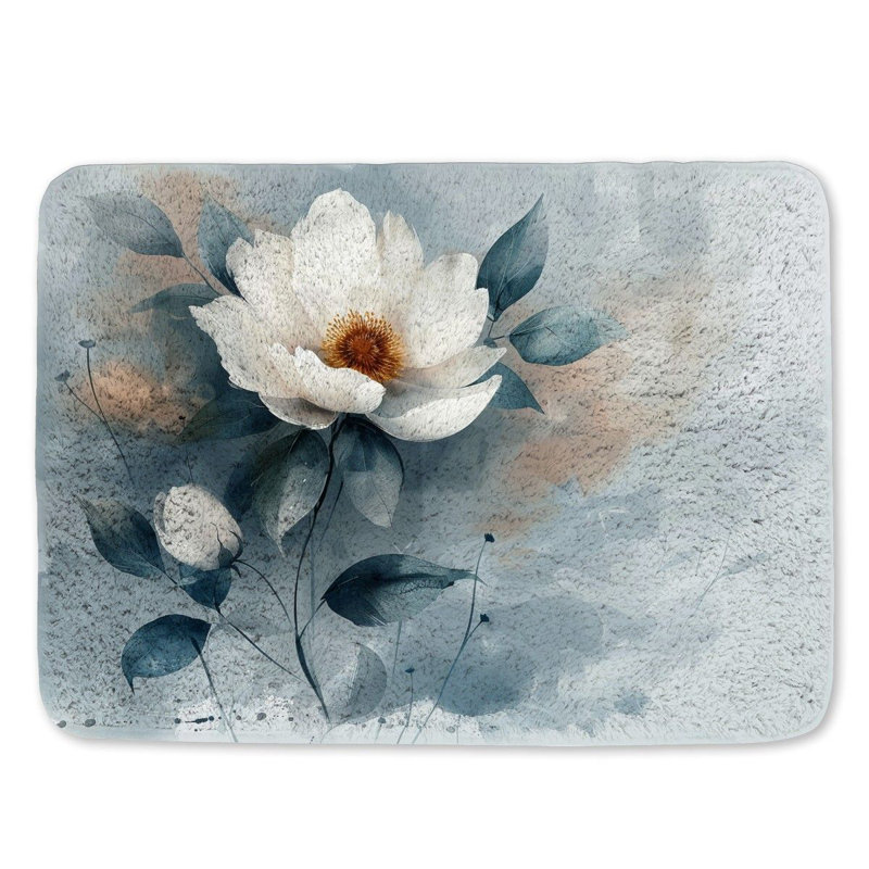 Grandpre Microfiber / Microsuede Non-Slip Bath Mat, 21"W x 34"L