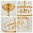 Kaan 5-Light Drum Crystal Glass Chandelier