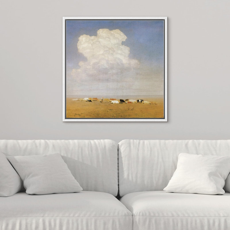 «Cloudy», reproduction sur toile, H 24 po x l 24 po, Blanc