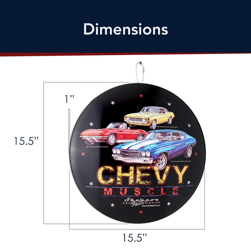 «American Art Decor» Chevron suprême en métal 30 po - décoration murale rétro