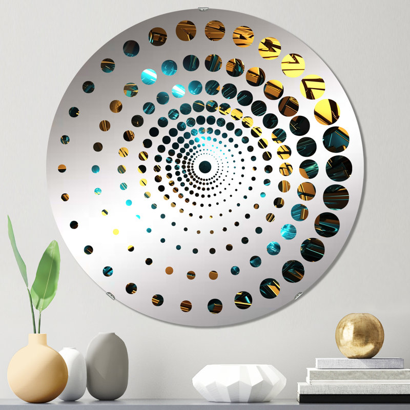 Drafton - Miroir mural spiralé, 23,6 po x 23,6 po