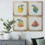 Happy Lemon - ensemble de 4 peintures sur toile encadrées-60148657-60148658