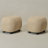 23" Wide Boucle Upholstered Ottoman Set Of 2-555060684
