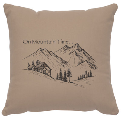 Coussin Wooded River Image - Mountain Time - Coton albâtre