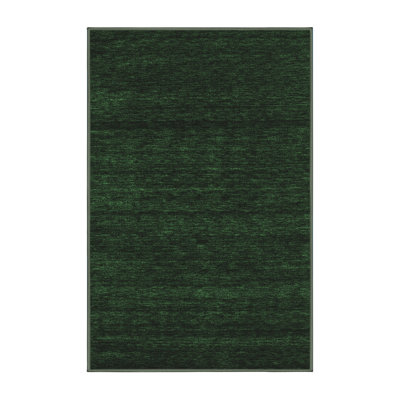 Tapis contemporains vert émeraude lavable à la machine 1789