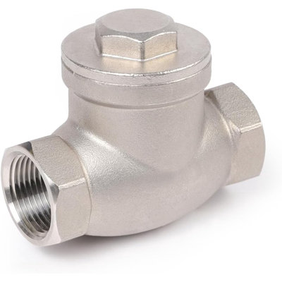 3/4 Inch Stainless Steel Swing Check Valve with Metal to Metal Seat, 200lbs CWP, 125lbs WSP, Metallic Finish