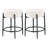 Modern Dining Chair Set, 23.6" Counter Height Stools with Round Soft Padded Boucle Backless Seat-379485571