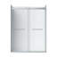 Ensemble de douche rectangulaire sans cadre en chrome avec finition en verre transparent l 60 po x P 32 po x H 76 po Molly-123408319