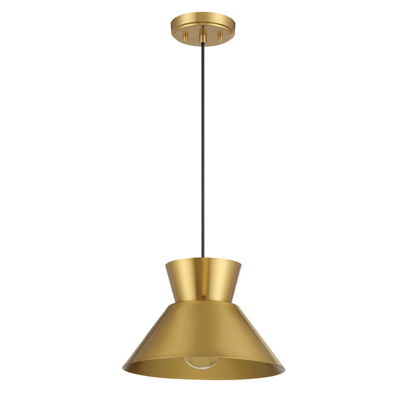 Luminaire suspendu 1 lumière Kerron, Laiton