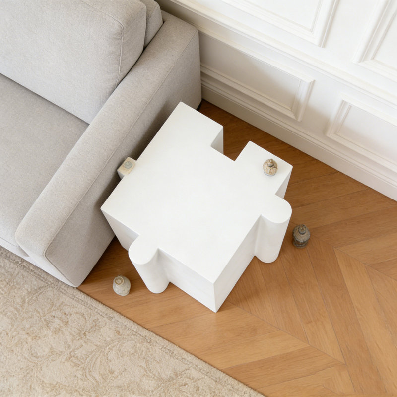 Table d'appoint Art, Blanc