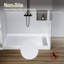 Ensemble de base de douche blanc robuste avec plancher antidérapant et couvercle de drain antirouille