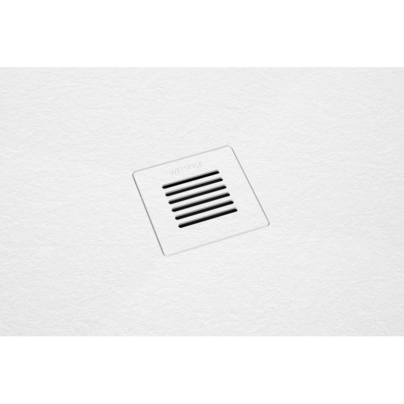 Feel 72" W x 42" D Collection Shower Base, Slate White
