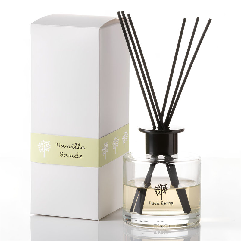 Nicola Spring Scented Glass Reed Diffuser, Vanilla, Clear