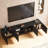 70.87 Inch Black Tv Stand For Tvs Up To 80 Inches With Storage-728659604