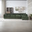 Modern Chenille Loveseat Sofa Couch With Ottoman-506217866-506217868