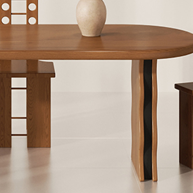 Bureau / bureau en bois massif pour un usage domestique, H 29,53 po x l 86,61 po x P 35,43 po, Brun